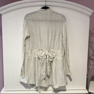 free people fringe bow cardigan